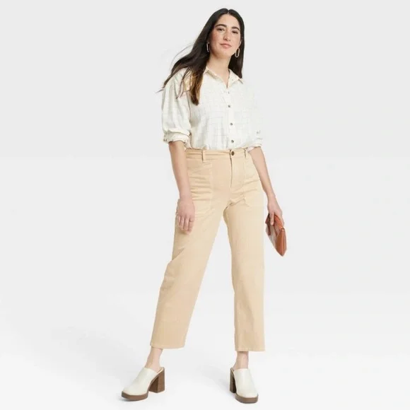 Universal Thread High Waisted Barrel Leg Pants-Sz 4 - Picture 3 of 7